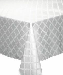 Lenox Table Linens Laurel Leaf White Tablecloth