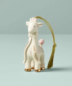 Lenox Pink Giraffe Baby's First Christmas Ornament