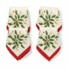 Lenox Table Linens Holiday Bordered 4-Piece Cloth Napkin Set