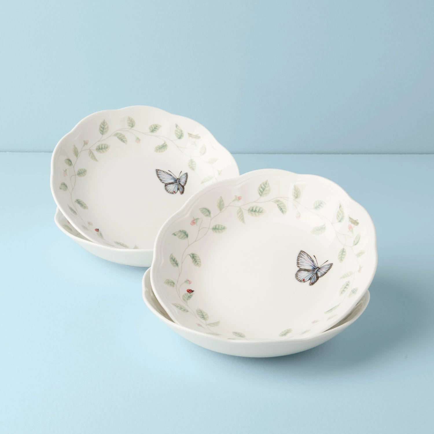Lenox Butterfly Meadow 4-Piece Pasta Bowl Set Dinnerware