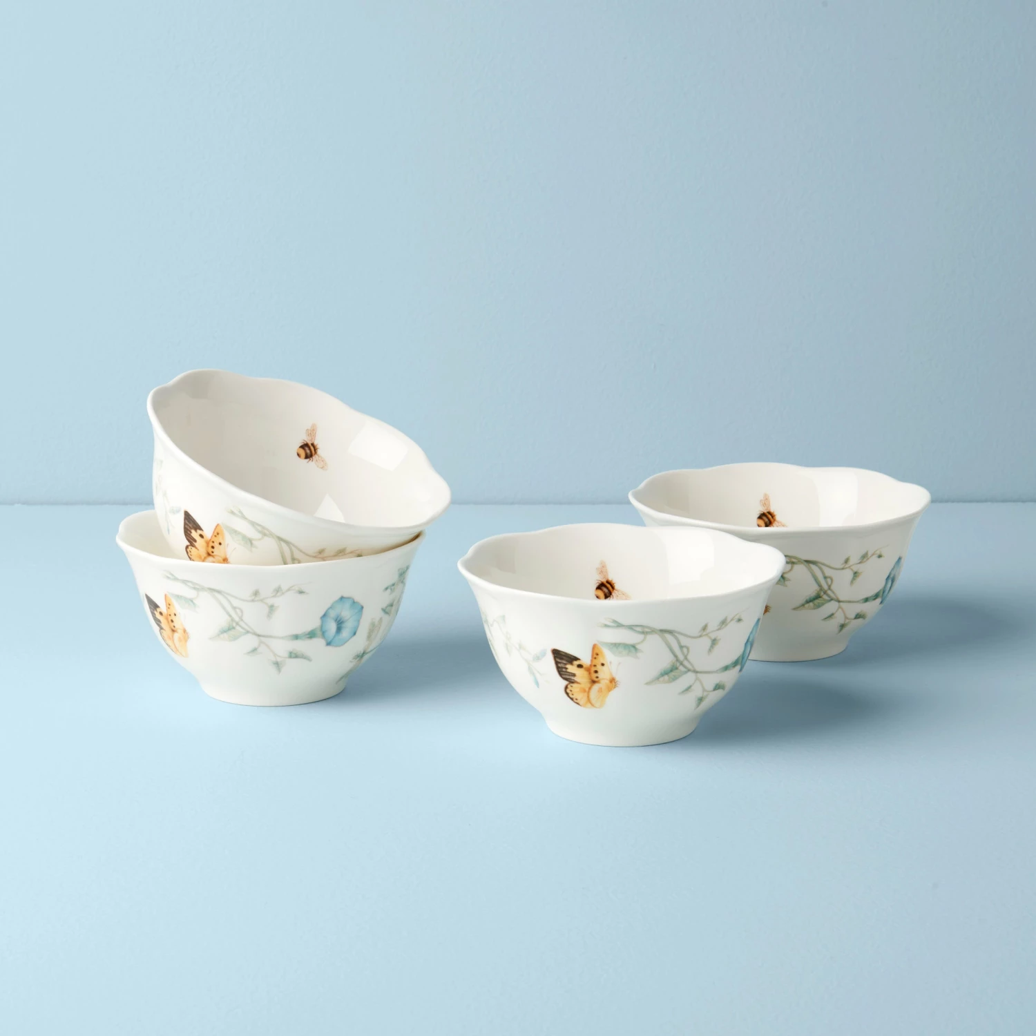 Lenox Butterfly Meadow 4-Piece Rice Bowl Set Dinnerware
