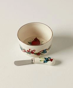 Lenox Dinnerware Winter Greetings⢠Dip Bowl And Spreader
