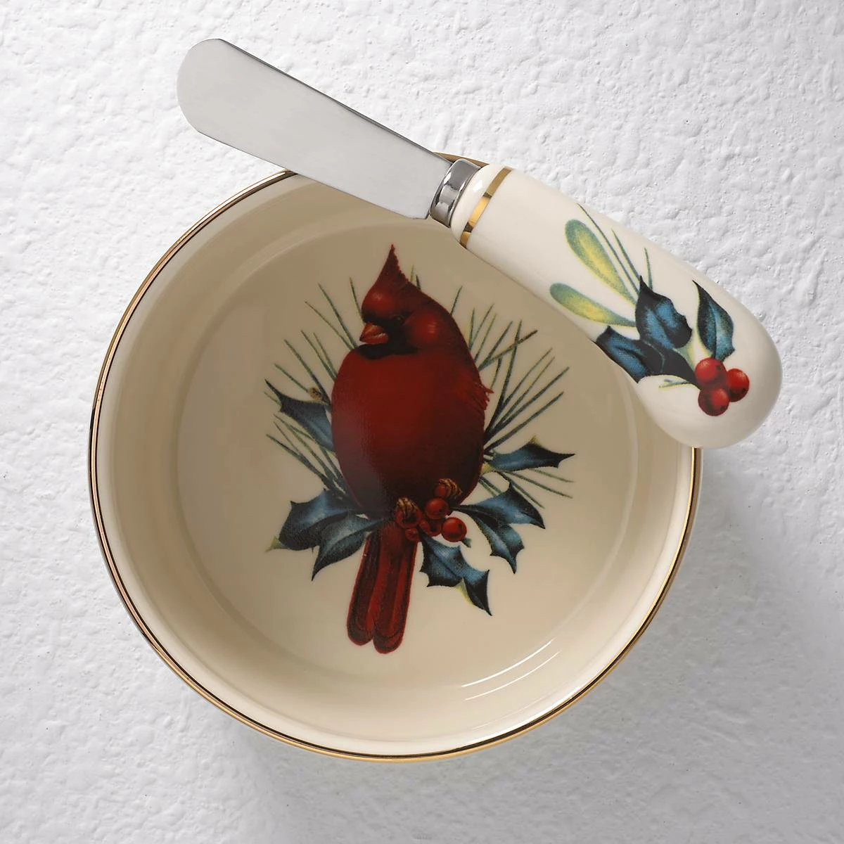 Lenox Dinnerware Winter Greetings™ Dip Bowl And Spreader