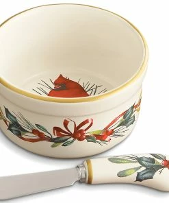 Lenox Dinnerware Winter Greetings™ Dip Bowl And Spreader
