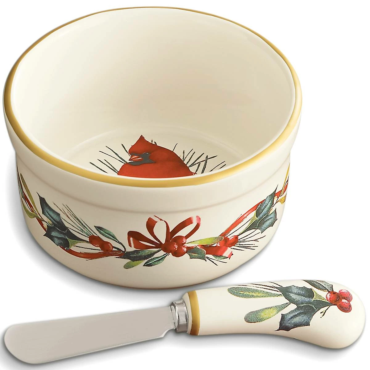 Lenox Dinnerware Winter Greetings™ Dip Bowl And Spreader