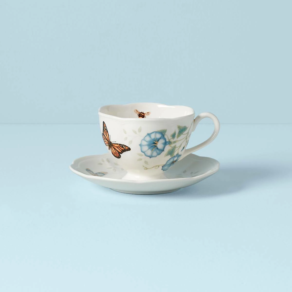 Lenox Dinnerware Butterfly Meadow Monarch Cup And Saucer