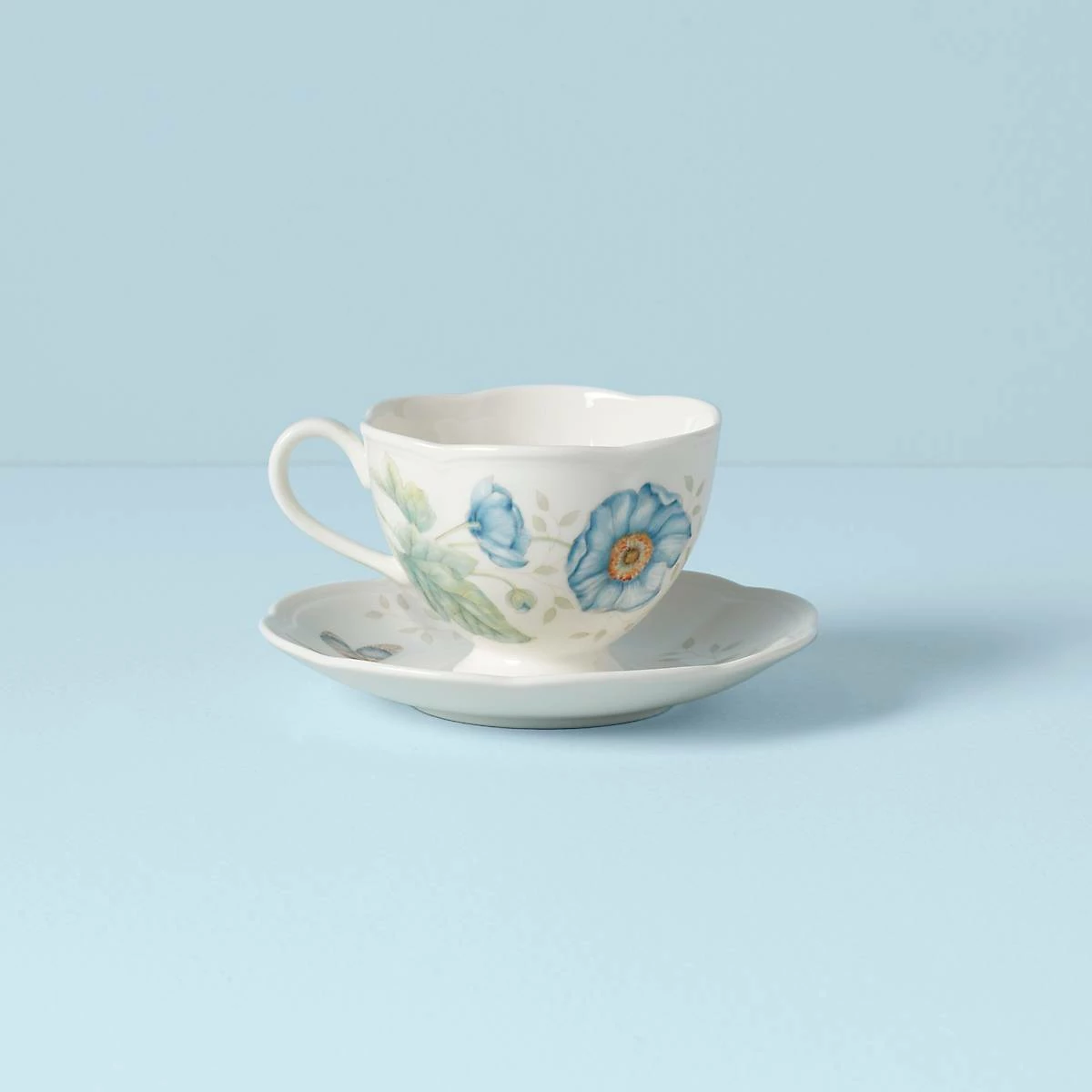 Lenox Dinnerware Butterfly Meadow Monarch Cup And Saucer