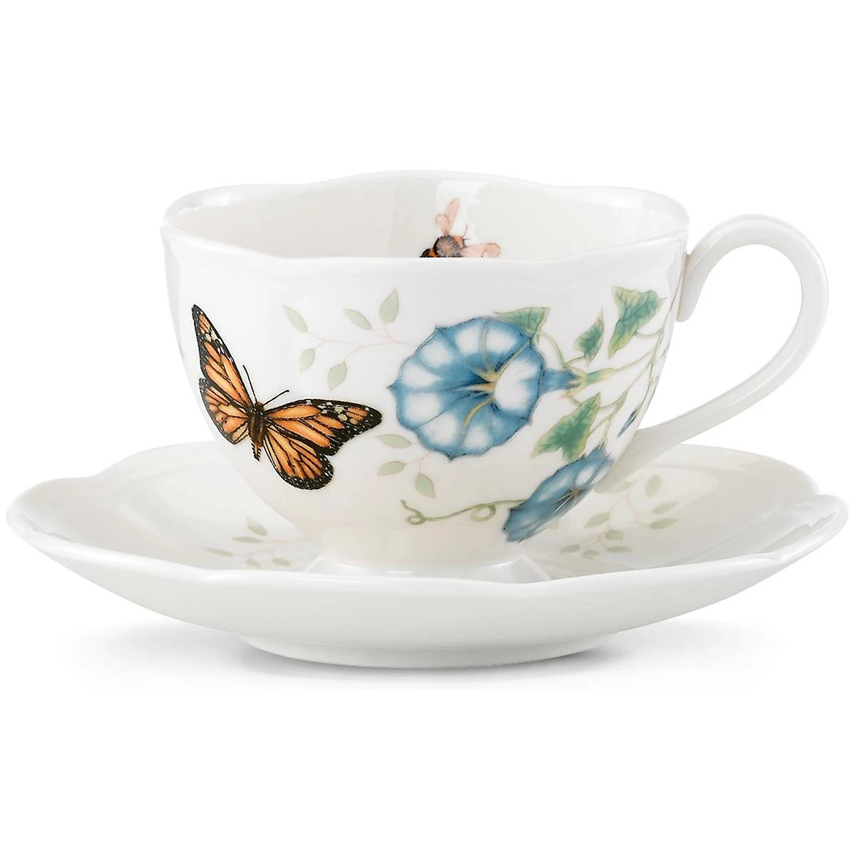 Lenox Dinnerware Butterfly Meadow Monarch Cup And Saucer