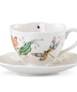 Lenox Butterfly Meadow Dragonfly Cup And Saucer