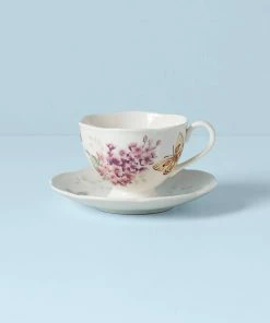 Lenox Butterfly Meadow Orange Sulphur Cup/Saucer