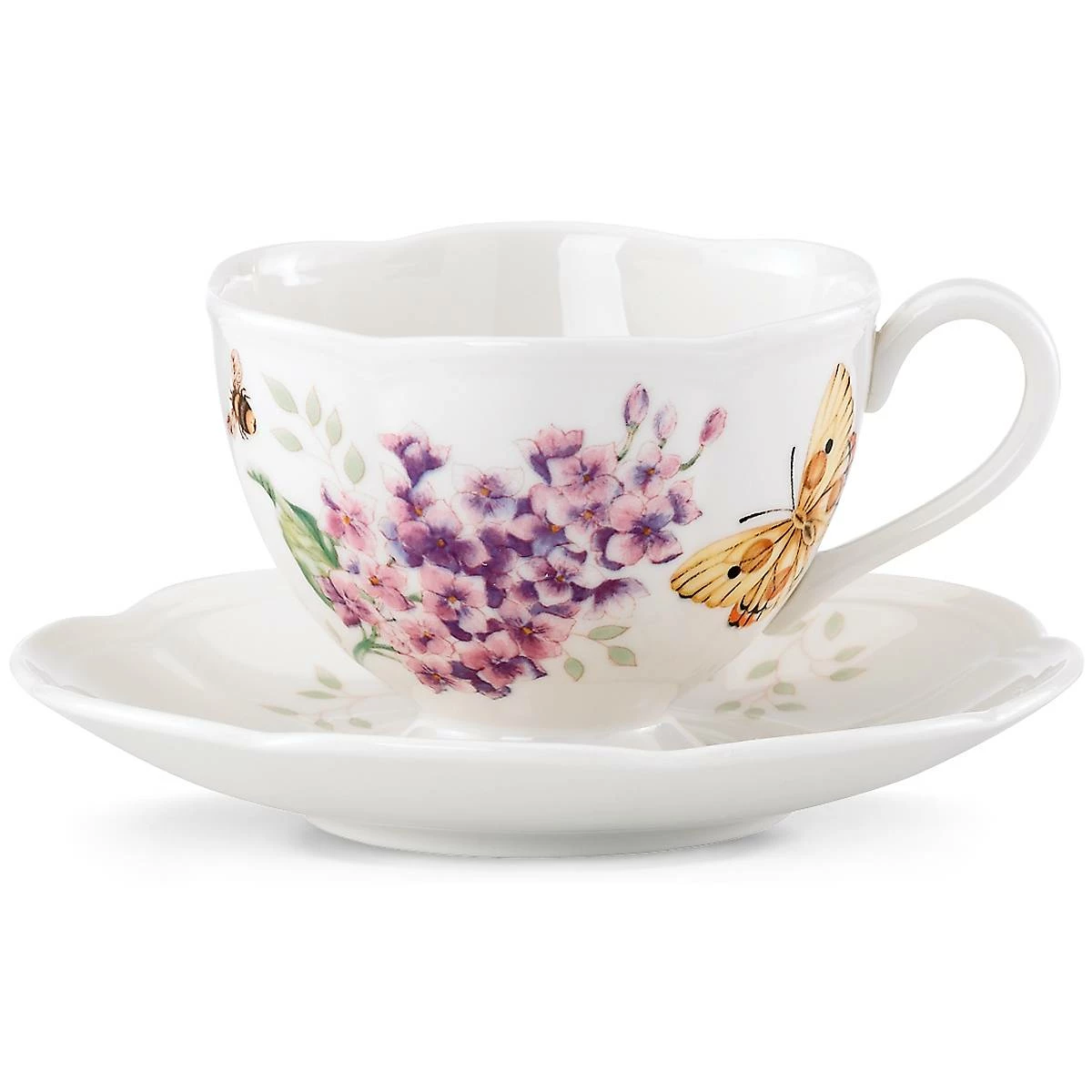 Lenox Butterfly Meadow Orange Sulphur Cup/Saucer