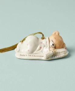 Lenox Personalized Ornaments Baby's First Cuddles & Hugs Bear Ornament