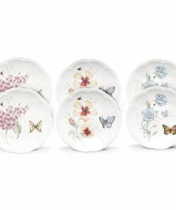 Lenox Dinnerware Butterfly Meadow 6-Piece Tidbit Plate Set