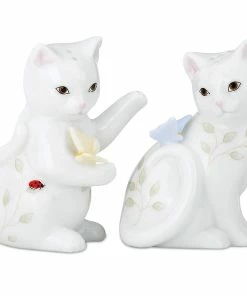Lenox Dinnerware Butterfly Meadow Figural Kitten Salt And Pepper