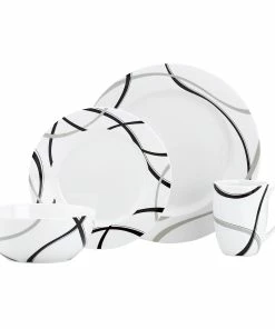 Lenox Vibe Black & Grey™ 4PC Place Setting Dinnerware