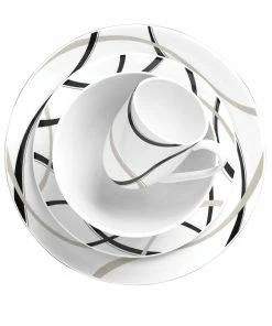 Lenox Vibe Black & Grey™ 4PC Place Setting Dinnerware
