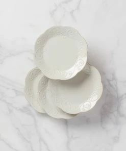 Lenox French Perle White™ 4pc Dessert Plate Set