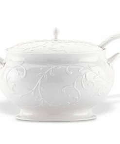 Lenox Dinnerware Opal Innocence Carved™ 3pc Soup Tureen Set