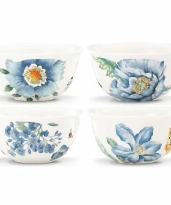 Lenox Butterfly Meadow Blue 4-Piece Dessert Bowl Set Dinnerware