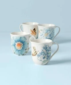 Lenox Dinnerware Butterfly Meadow Blue® 4-piece Mug Set