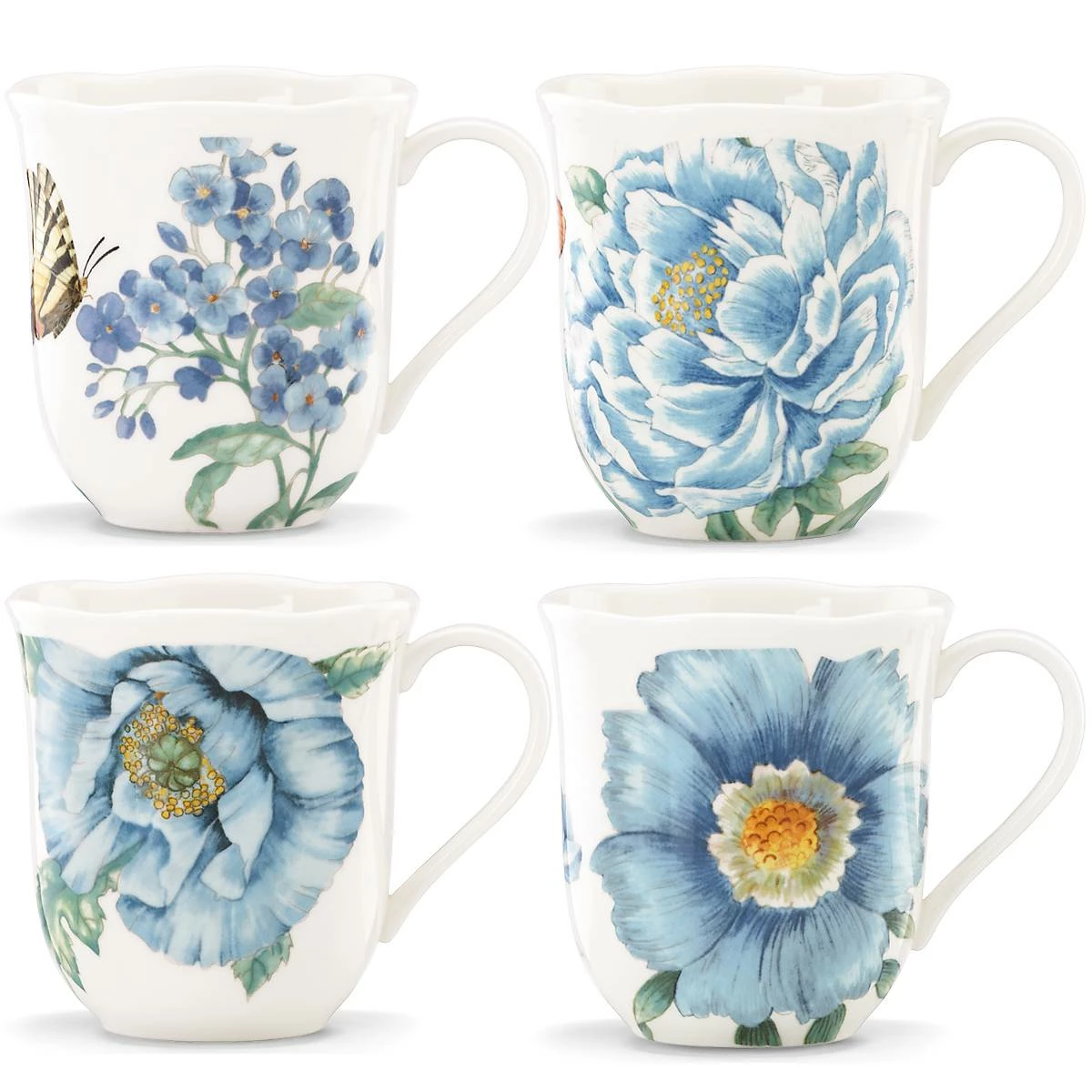 Lenox Dinnerware Butterfly Meadow Blue® 4-piece Mug Set