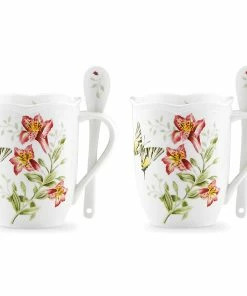 Lenox Butterfly Meadow® Mugs And Spoon Set Dinnerware