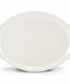 Lenox French Perle Bead 16" Oval Serving Platter Dinnerware