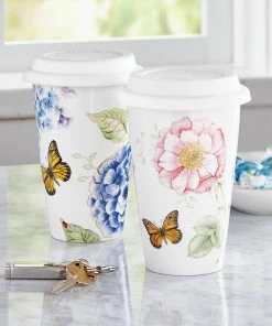 Lenox Butterfly Meadow Thermal Travel Mug Drinkware