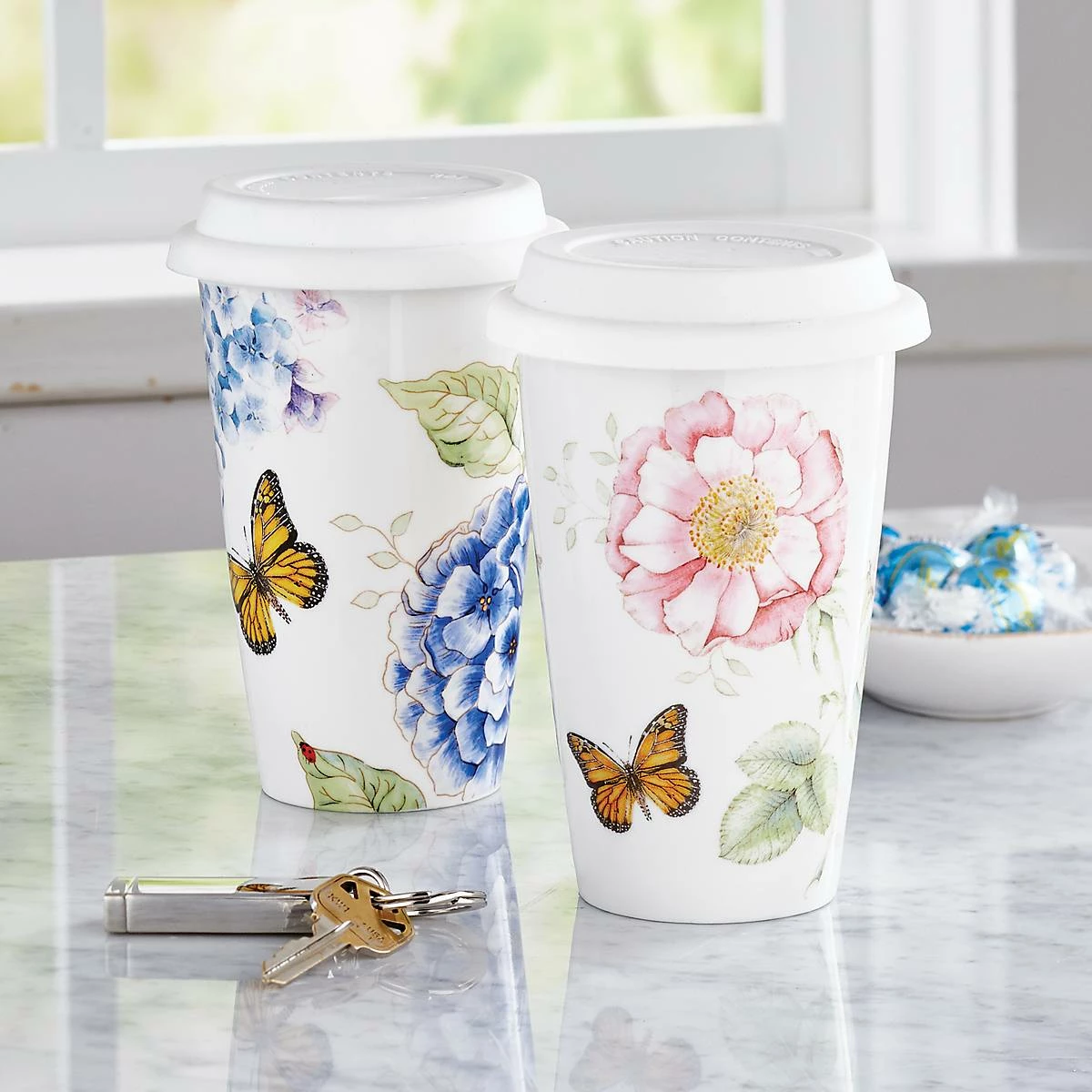 Lenox Butterfly Meadow Thermal Travel Mug Drinkware