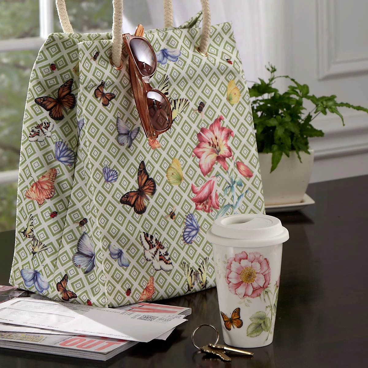 Lenox Butterfly Meadow Thermal Travel Mug Drinkware