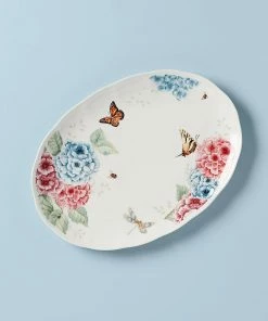Lenox Butterfly Meadow Hydrangea® 16" Oval Platter Dinnerware
