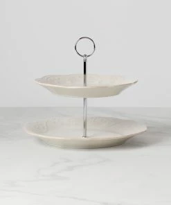 Lenox Dinnerware French Perle White™ 2-tiered Server