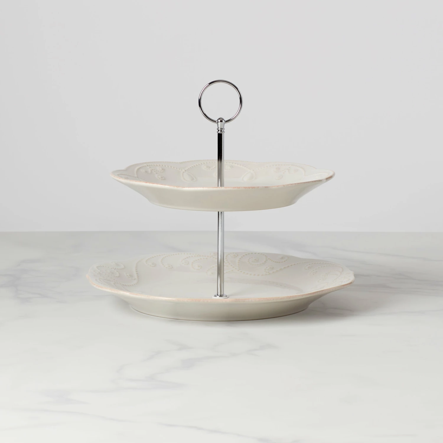 Lenox Dinnerware French Perle White™ 2-tiered Server