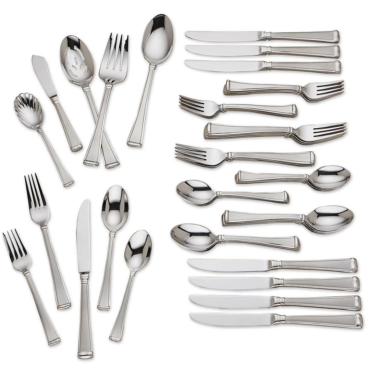 Gorham Column Frosted™ 45-piece Flatware Set