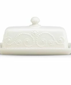 Lenox French Perle White™ Covered Butter Dish