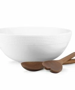 Kate Spade Wickford™ Salad Set With Wood Servers Dinnerware