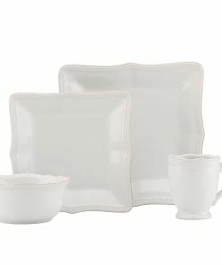 Lenox French Perle Bead Square Place Setting Dinnerware
