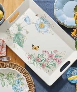 Lenox Dinnerware Butterfly Meadow Melamine Handled Serving Tray