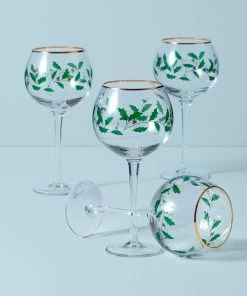 Lenox Holiday 4-Piece Wine Glass Set