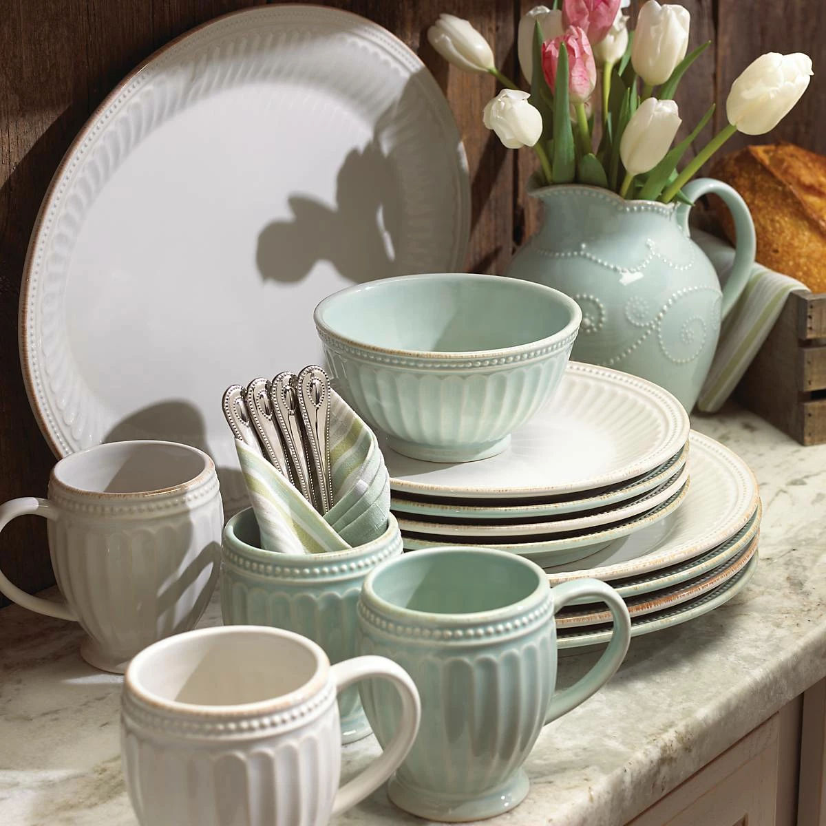 Lenox Dinnerware French Perle Groove β’ Accent Plate