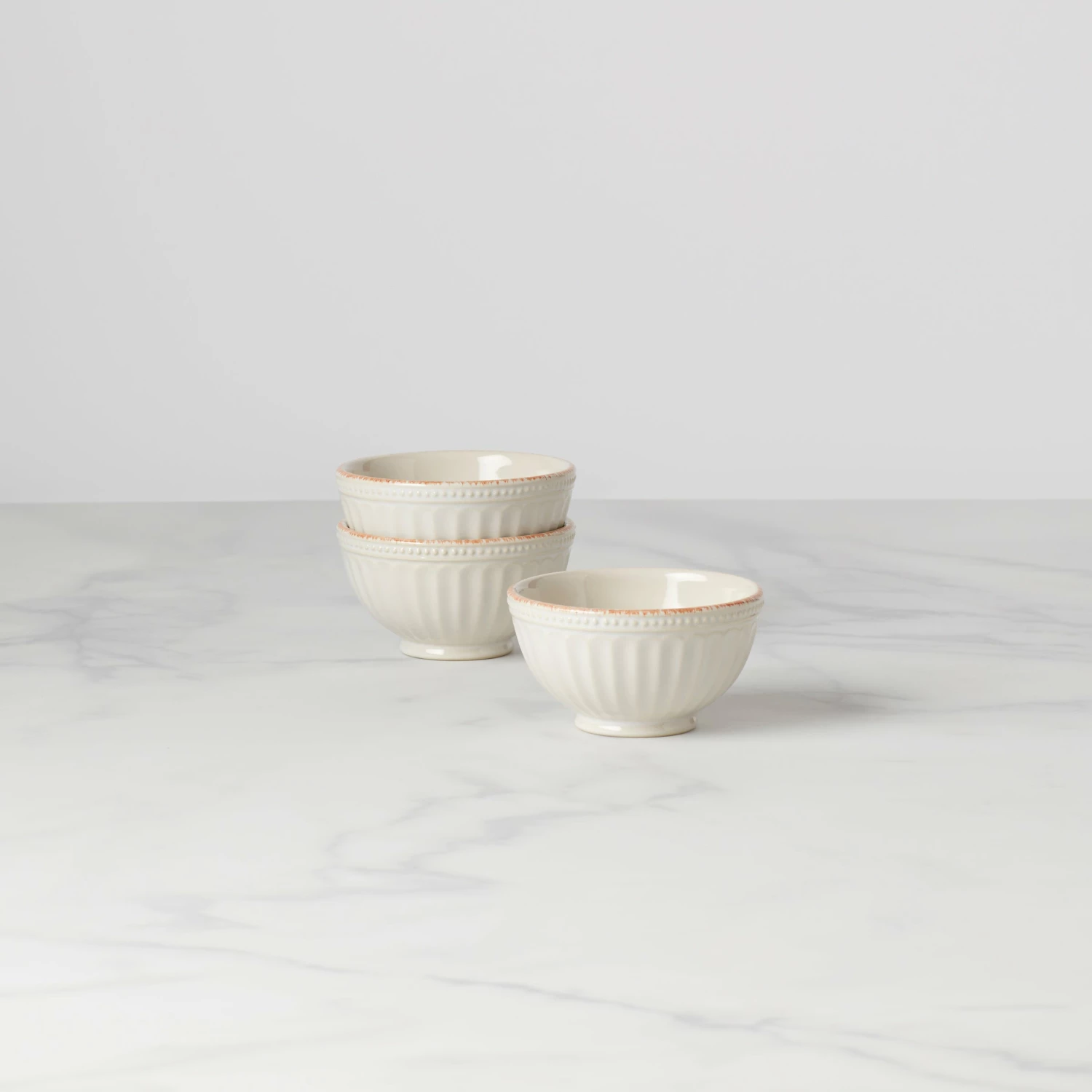 Lenox French Perle Groove™ 3pc Mini Bowl Set Dinnerware