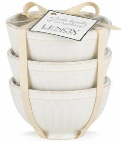 Lenox French Perle Groove™ 3pc Mini Bowl Set Dinnerware
