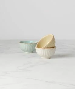 Lenox French Perle Groove™ 3pc Mini Bowl Set Dinnerware