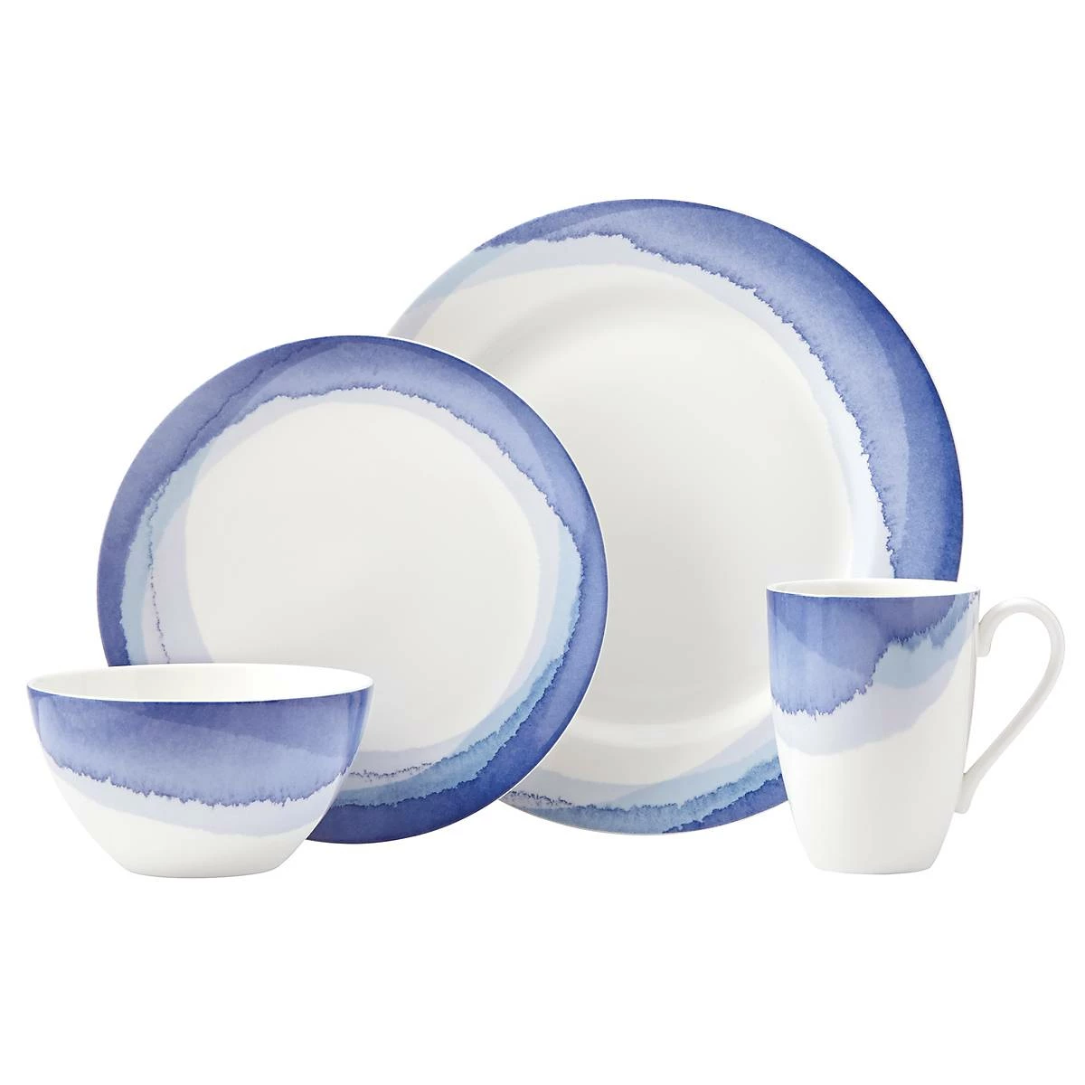 Lenox Dinnerware Indigo Watercolor 4-piece Place Setting