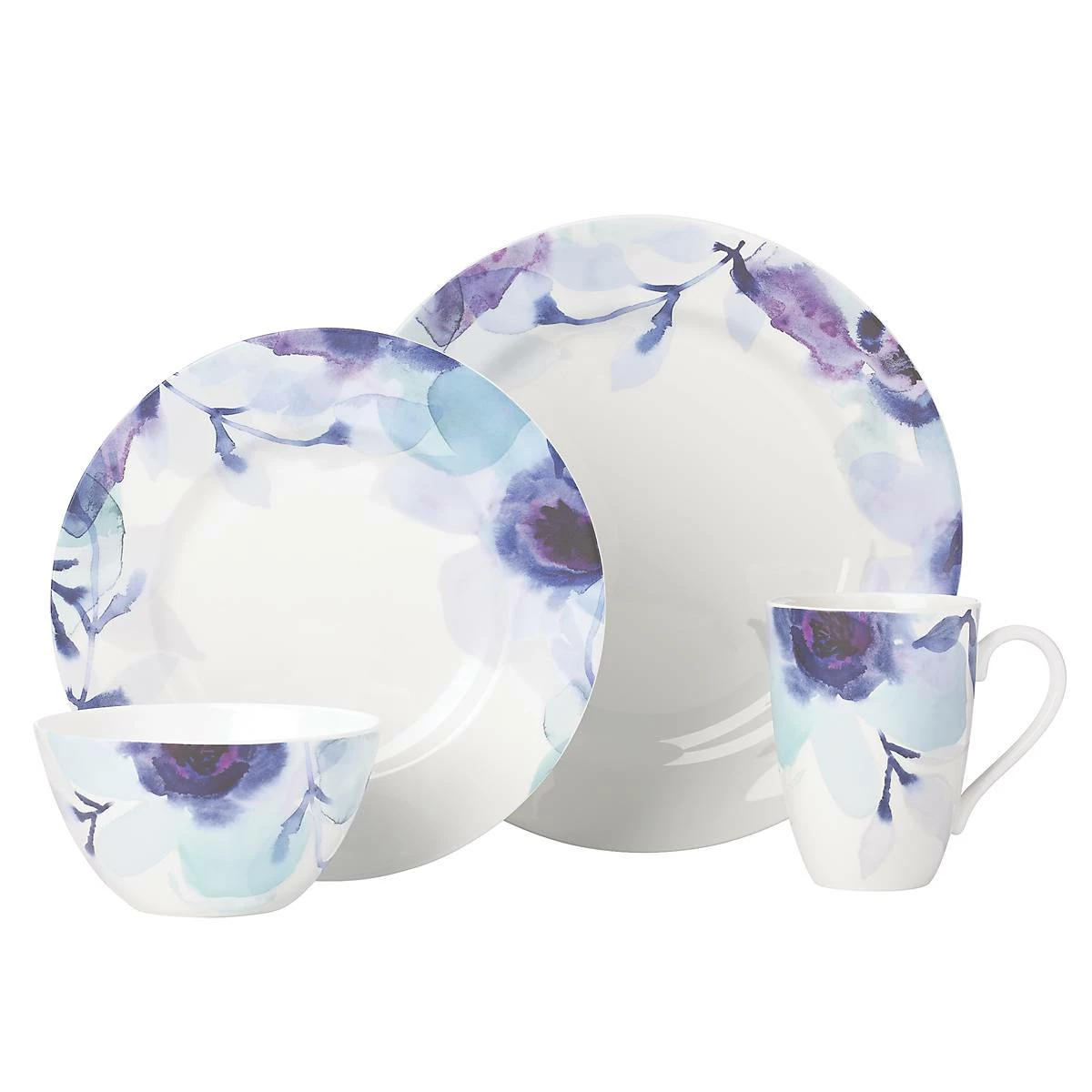 Lenox Dinnerware Indigo Watercolor 4-piece Place Setting