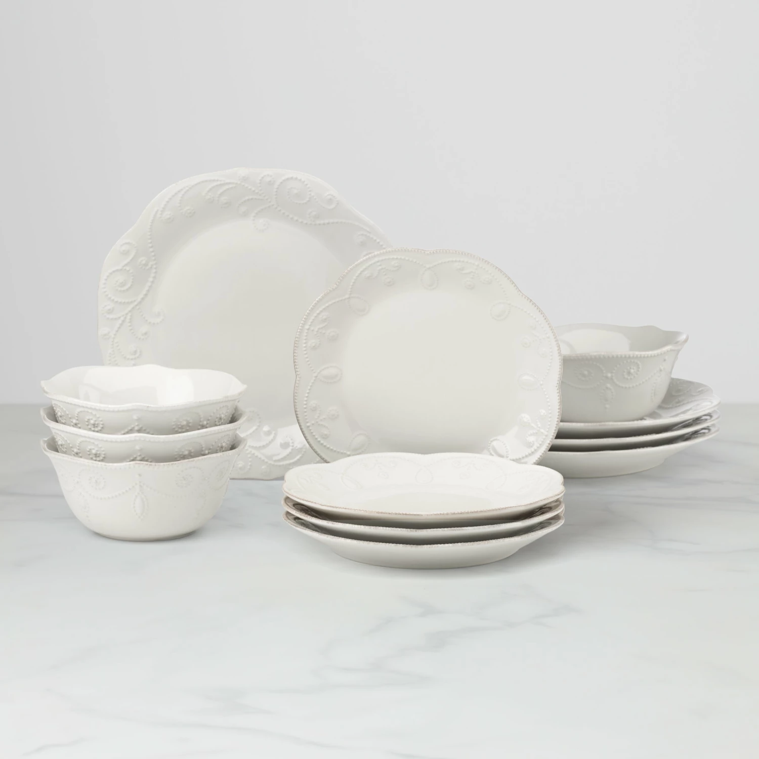 Lenox French Perle White™ 12-piece Dinnerware Set