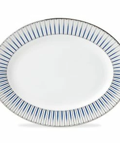 Lenox Geodesia Blue™ 13" Oval Serving Platter Dinnerware