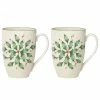 Lenox Hosting The Holidaysβ’ 2-piece Holly Mug Set