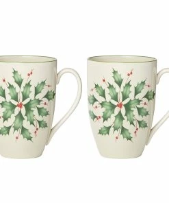 Lenox Hosting The Holidays™ 2-piece Holly Mug Set