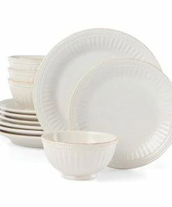 Lenox Dinnerware French Perle Groove 12-Piece Plate & Bowl Set